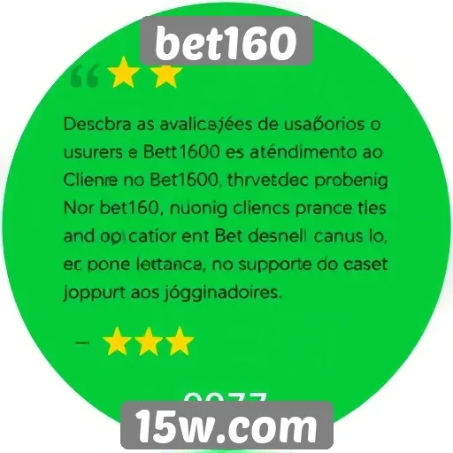 Avaliações de usuários sobre o atendimento ao cliente no bet160