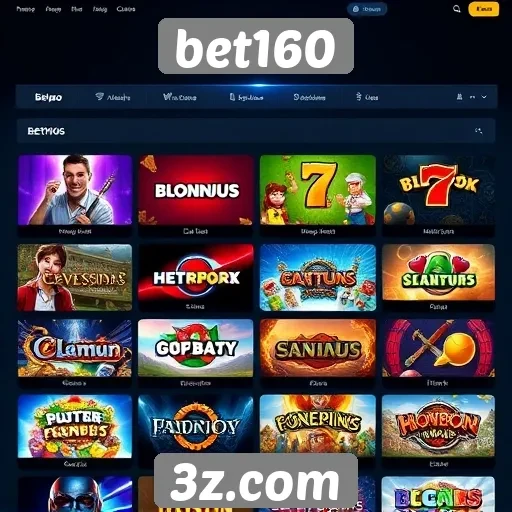 Variedade de jogos oferecidos no site bet160